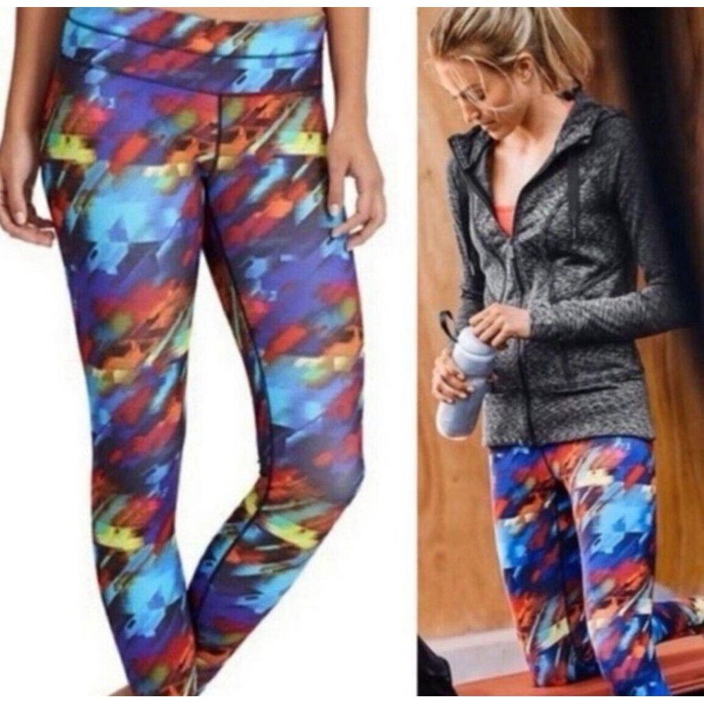 Athleta‎ Colorburst Sonar Tight Legging Zip Pocket Women's Size XS Petite
